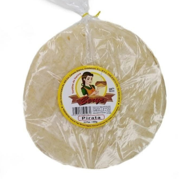 Bolsa de tortillas de harina Beryc tipo Pirata, 10 piezas